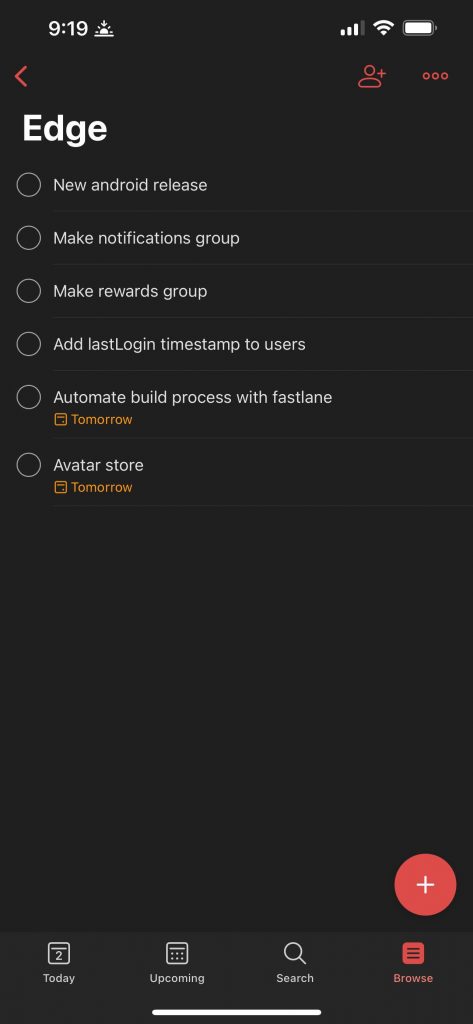 Todoist mobile to-do list